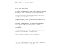 Tablet Screenshot of blogwithintegrity.com